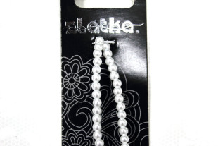 Бусины стеклянные под жемчуг 6 мм 76 шт на нити №01 белый