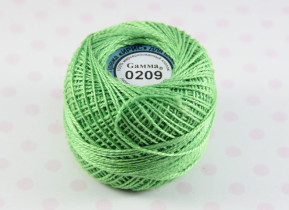 Пряжа Ирис 100% хлопок 10г 82м №0209 св-зелёный
