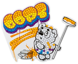 Кристальная ( алмазная) мозаика  " ФРЕЯ" CMF- ALVM- 112 магнит " Винни- пух райтер" 11 х 9 см