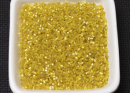 Бисер Чехия рубка 10/0 50г 87010 прозрачный желтый с серебряным прокрасом